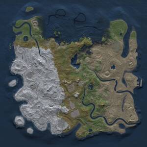 Thumbnail Rust Map: Procedural Map, Size: 4250, Seed: 89516172, 16 Monuments