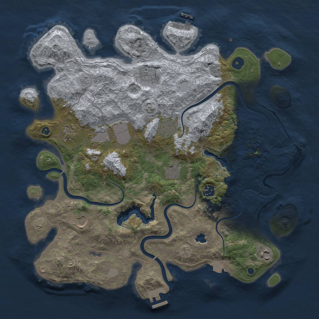 Rust Map: Procedural Map, Size: 4000, Seed: 926197886, 15 Monuments
