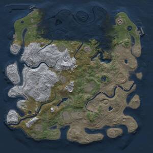 Thumbnail Rust Map: Procedural Map, Size: 4500, Seed: 913363488, 17 Monuments