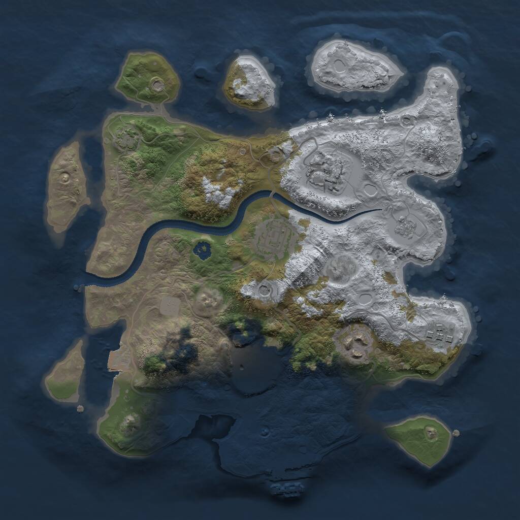 Rust Map: Procedural Map, Size: 2900, Seed: 1220716353, 10 Monuments