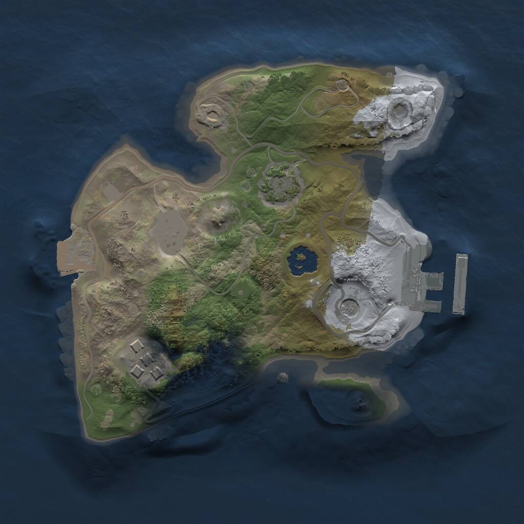 Rust Map: Procedural Map, Size: 1750, Seed: 6969421, 5 Monuments