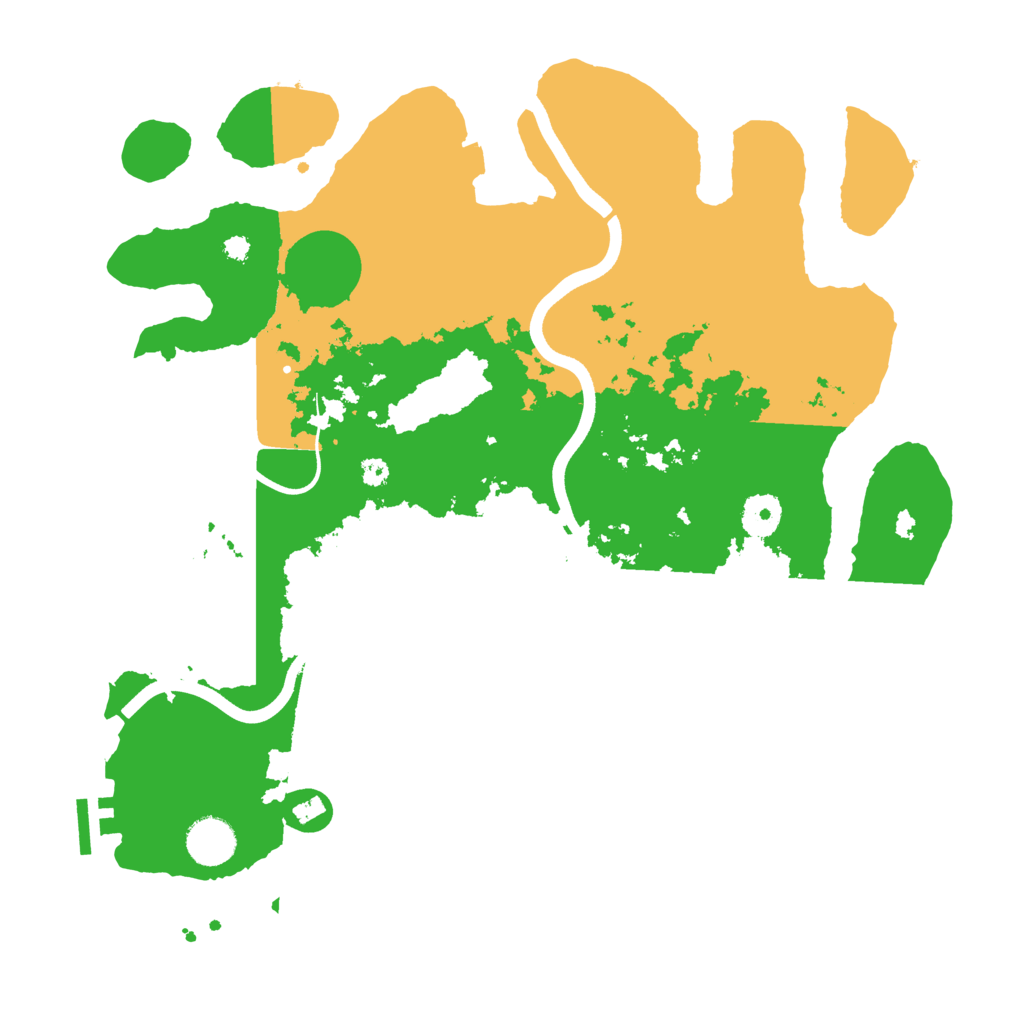 Biome Rust Map: Procedural Map, Size: 3700, Seed: 307855809