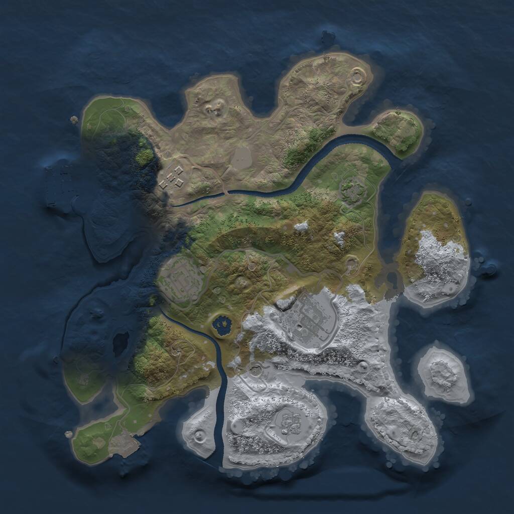 Rust Map: Procedural Map, Size: 2700, Seed: 248093, 8 Monuments