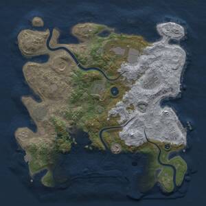 Thumbnail Rust Map: Procedural Map, Size: 3650, Seed: 82043055, 14 Monuments