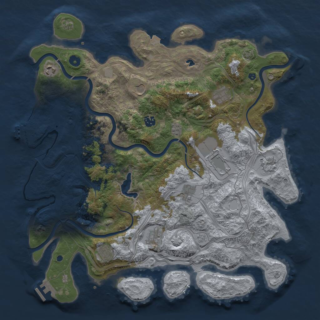 Rust Map: Procedural Map, Size: 4250, Seed: 582653324, 16 Monuments