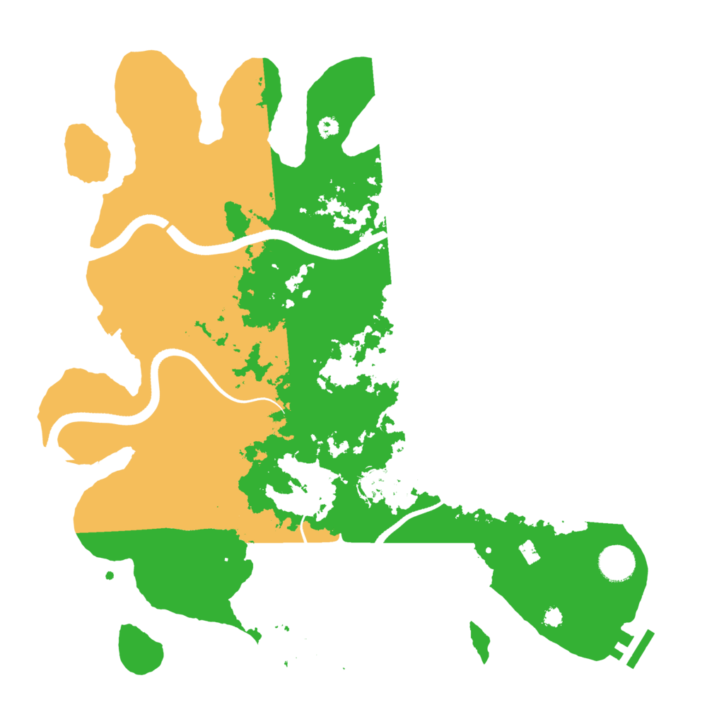 Biome Rust Map: Procedural Map, Size: 3500, Seed: 2423242