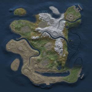 Thumbnail Rust Map: Procedural Map, Size: 3000, Seed: 81295, 11 Monuments