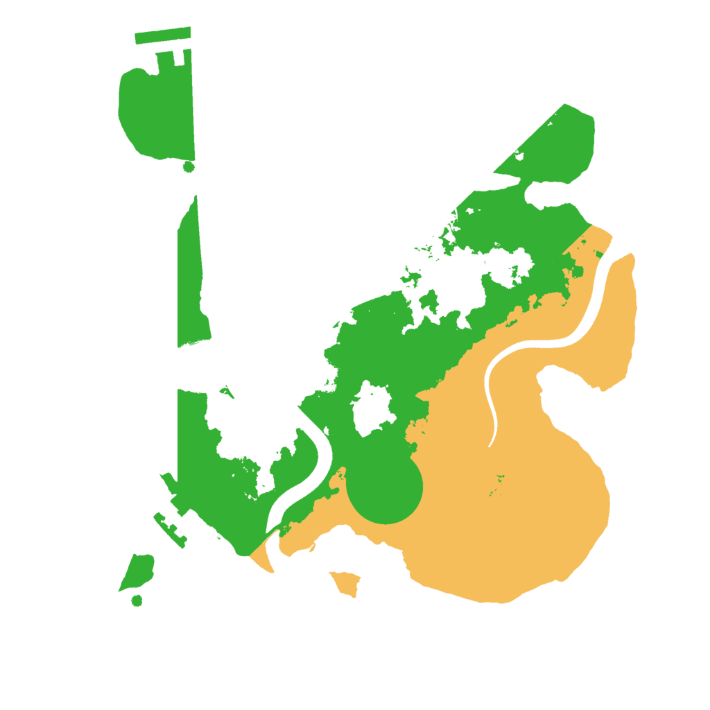 Biome Rust Map: Procedural Map, Size: 2500, Seed: 421295977