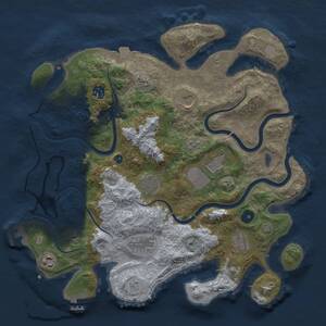 Thumbnail Rust Map: Procedural Map, Size: 3750, Seed: 1347923232, 14 Monuments