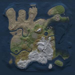 Thumbnail Rust Map: Procedural Map, Size: 3000, Seed: 1703044255, 12 Monuments