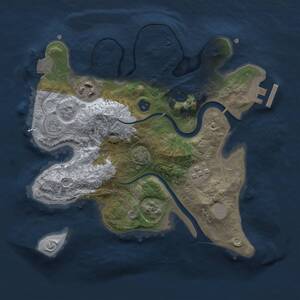 Thumbnail Rust Map: Procedural Map, Size: 2500, Seed: 1817628978, 7 Monuments