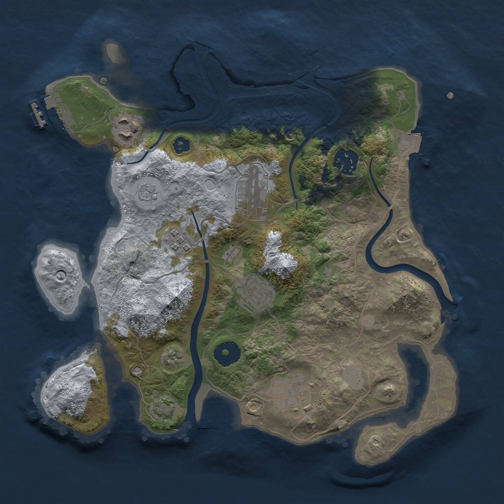 Rust Map: Procedural Map, Size: 3000, Seed: 960203806, 10 Monuments