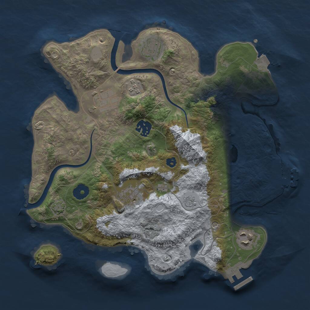 Rust Map: Procedural Map, Size: 3000, Seed: 71548951, 12 Monuments