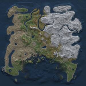 Thumbnail Rust Map: Procedural Map, Size: 4500, Seed: 1192060413, 16 Monuments