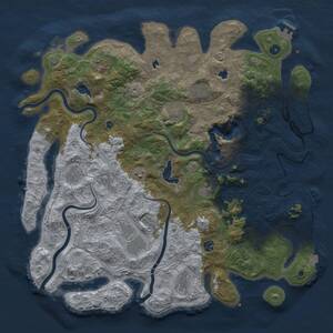 Thumbnail Rust Map: Procedural Map, Size: 4700, Seed: 2045746325, 16 Monuments