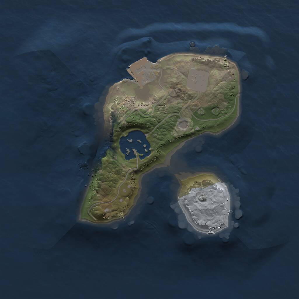 Rust Map: Procedural Map, Size: 1500, Seed: 60987545, 2 Monuments