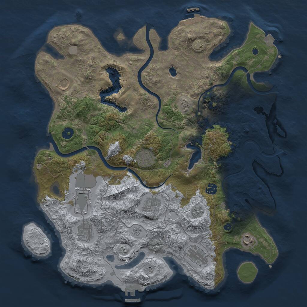 Rust Map: Procedural Map, Size: 4000, Seed: 1149947957, 15 Monuments