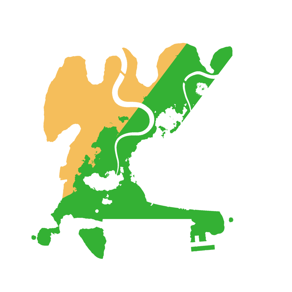 Biome Rust Map: Procedural Map, Size: 2500, Seed: 441965259