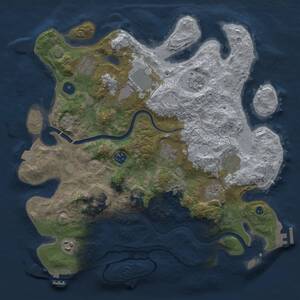 Thumbnail Rust Map: Procedural Map, Size: 3750, Seed: 1113207546, 16 Monuments