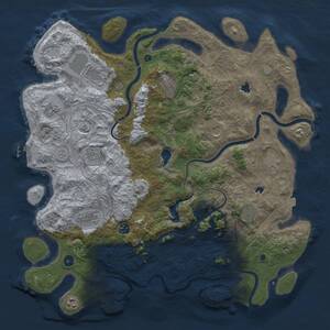 Thumbnail Rust Map: Procedural Map, Size: 4500, Seed: 28194, 17 Monuments