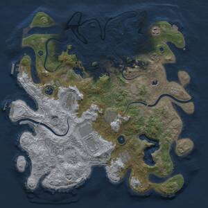 Thumbnail Rust Map: Procedural Map, Size: 4000, Seed: 3722378, 15 Monuments