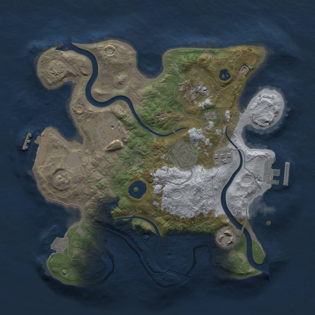 Rust Map: Procedural Map, Size: 2700, Seed: 1767873686, 9 Monuments
