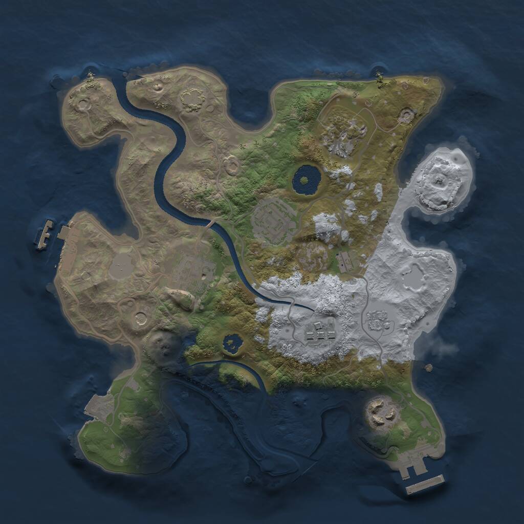 Rust Map: Procedural Map, Size: 2700, Seed: 1767873686, 11 Monuments