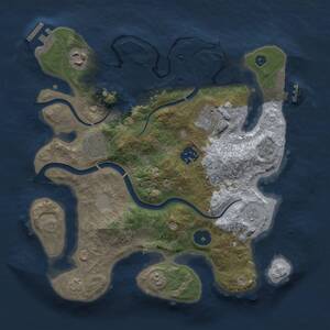 Thumbnail Rust Map: Procedural Map, Size: 3000, Seed: 928049056, 10 Monuments