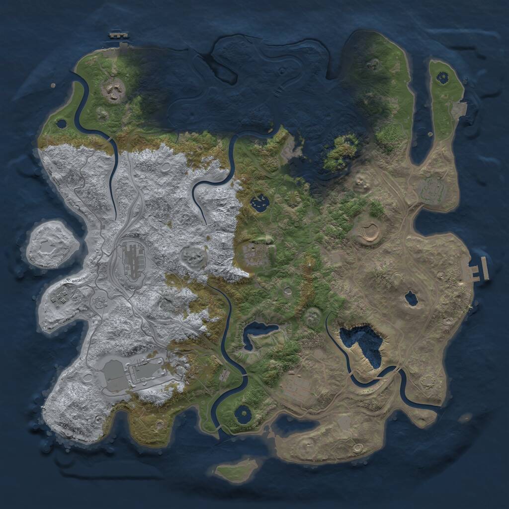 Rust Map: Procedural Map, Size: 4350, Seed: 17855933, 17 Monuments