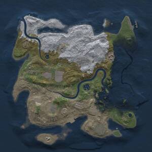 Thumbnail Rust Map: Procedural Map, Size: 3500, Seed: 1716824860, 15 Monuments