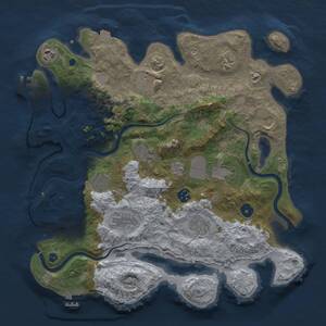 Thumbnail Rust Map: Procedural Map, Size: 3750, Seed: 809373553, 17 Monuments
