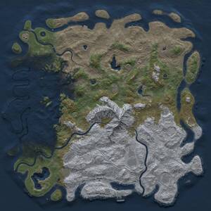 Thumbnail Rust Map: Procedural Map, Size: 6000, Seed: 1899983844, 17 Monuments