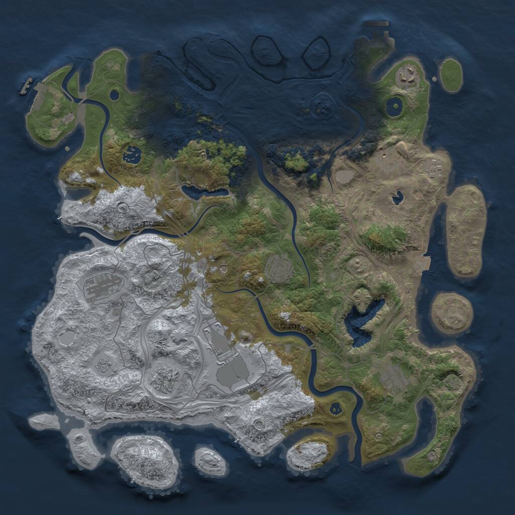 Rust Map: Procedural Map, Size: 4250, Seed: 759677701, 15 Monuments