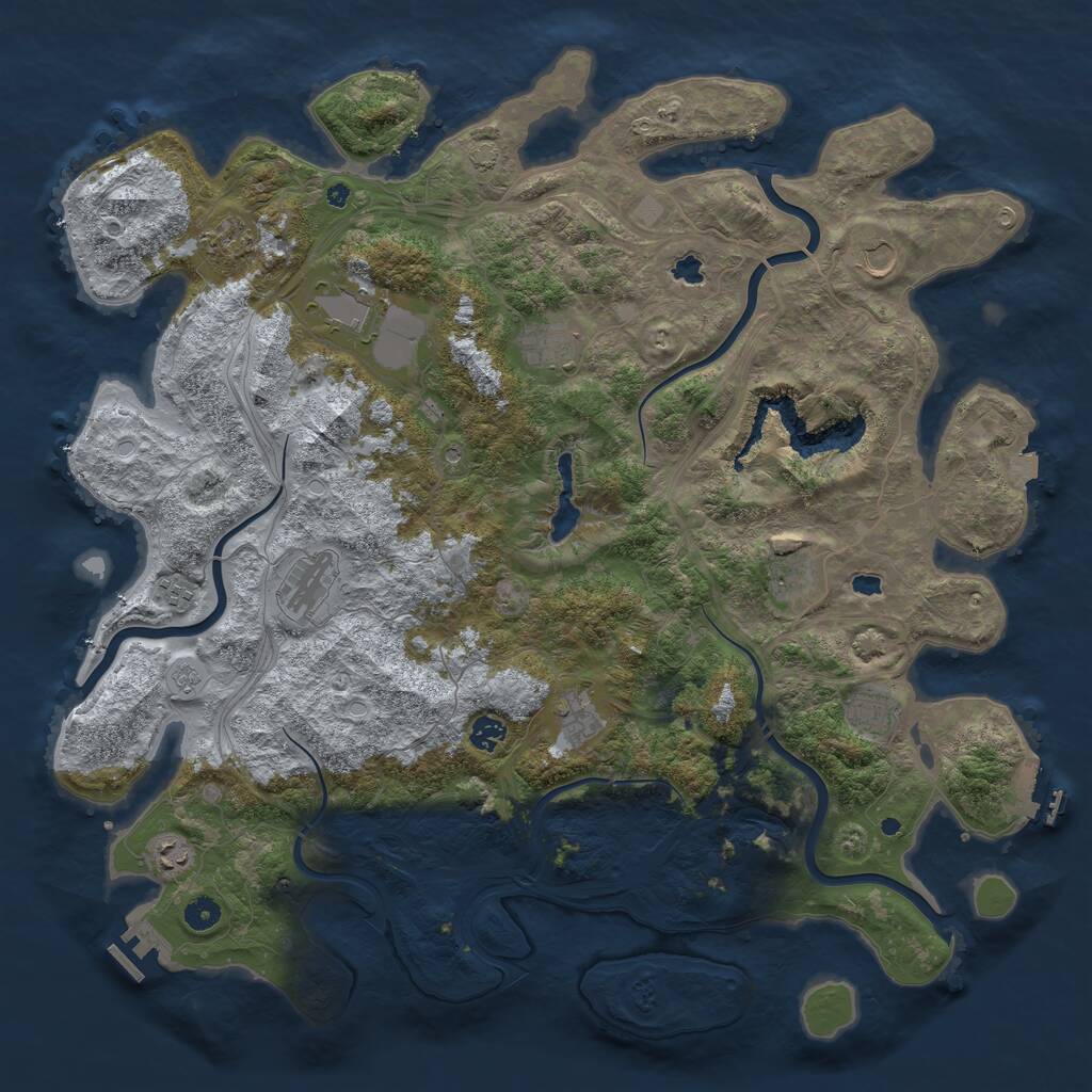 Rust Map: Procedural Map, Size: 4750, Seed: 818022187, 17 Monuments