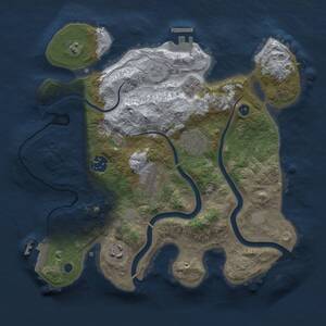Thumbnail Rust Map: Procedural Map, Size: 3000, Seed: 495202292, 11 Monuments
