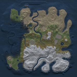 Thumbnail Rust Map: Procedural Map, Size: 3500, Seed: 1814907282, 14 Monuments