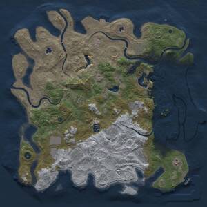 Thumbnail Rust Map: Procedural Map, Size: 4500, Seed: 1988386682, 17 Monuments