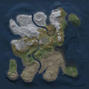 Thumbnail Rust Map: Procedural Map, Size: 2700, Seed: 1809949639, 9 Monuments