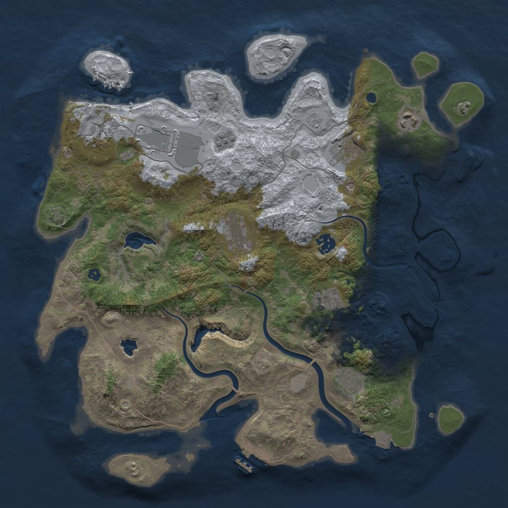 Rust Map: Procedural Map, Size: 4000, Seed: 1716824860, 15 Monuments