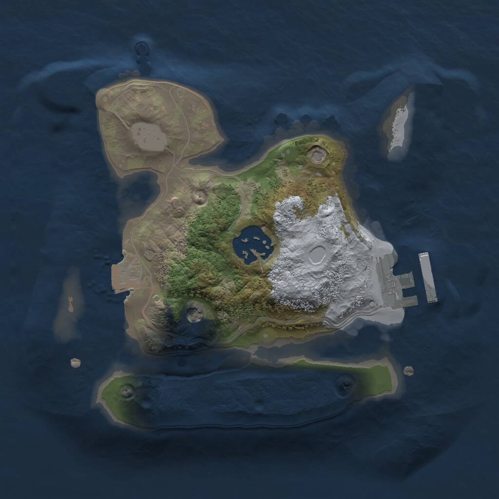 Rust Map: Procedural Map, Size: 2000, Seed: 1595648423, 4 Monuments