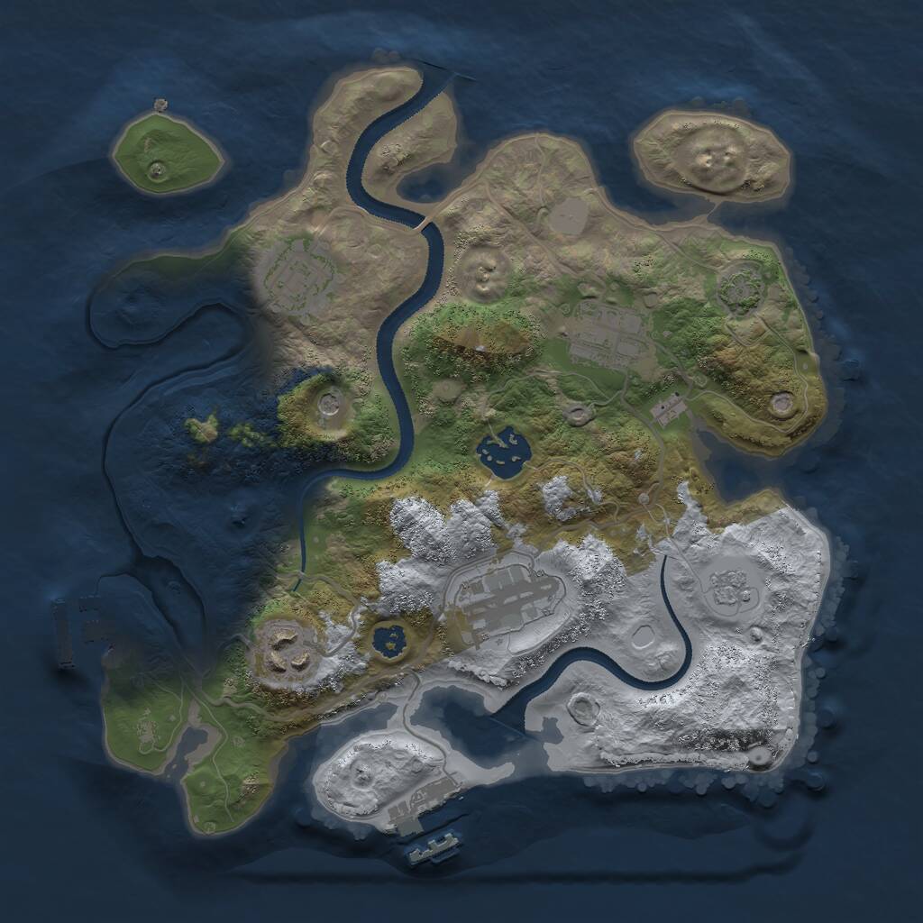 Rust Map: Procedural Map, Size: 2800, Seed: 871159691, 11 Monuments