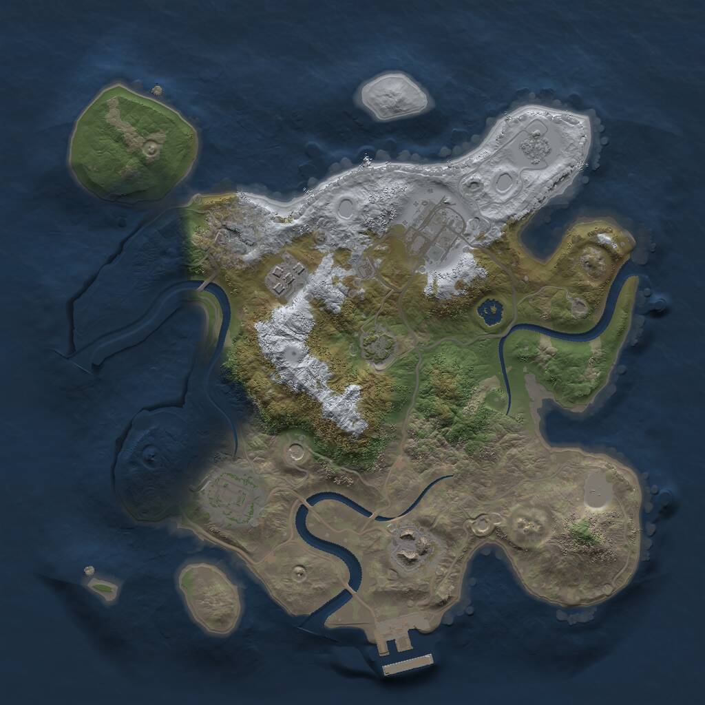 Rust Map: Procedural Map, Size: 2800, Seed: 576294861, 9 Monuments