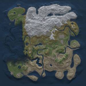 Thumbnail Rust Map: Procedural Map, Size: 4250, Seed: 390059590, 15 Monuments