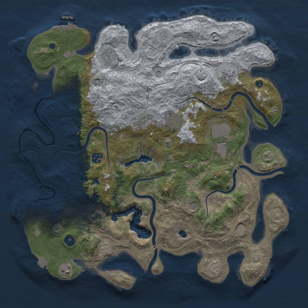 Rust Map: Procedural Map, Size: 4250, Seed: 390059590, 15 Monuments