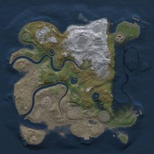 Thumbnail Rust Map: Procedural Map, Size: 3250, Seed: 27224264, 14 Monuments