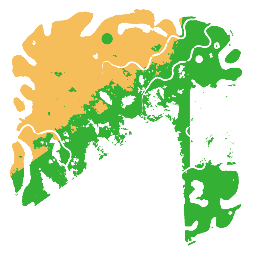 Biome Rust Map: Procedural Map, Size: 6000, Seed: 1491245676