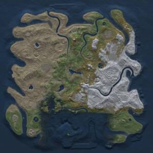 Thumbnail Rust Map: Procedural Map, Size: 4500, Seed: 2124, 17 Monuments