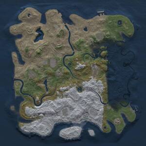 Thumbnail Rust Map: Procedural Map, Size: 4500, Seed: 28779144, 16 Monuments