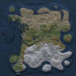 Thumbnail Rust Map: Procedural Map, Size: 3500, Seed: 2134353892, 16 Monuments