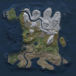 Thumbnail Rust Map: Procedural Map, Size: 3000, Seed: 45659962, 10 Monuments